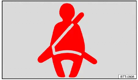 Volkswagen ID.4 seat belt warning light instrument cluster red indicator