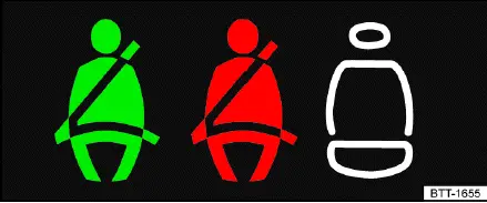 Volkswagen ID.4 rear seat belt status display passengers buckled indicator