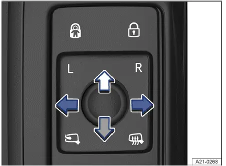 Volkswagen ID.4 Drehknopf Außenspiegel Einstellung in Fahrertür