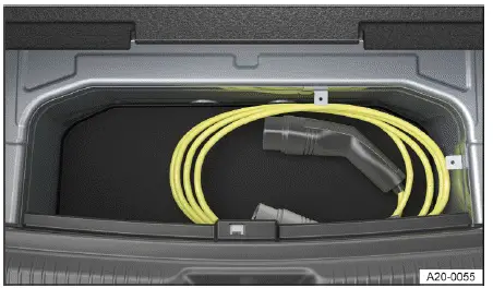 Volkswagen ID.4 Ladekabel Ablagefach unter Gepäckraumboden sicher verstauen