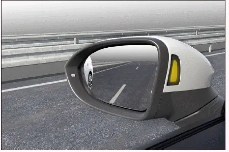 Volkswagen ID.4 Außenspiegel Anzeige Side Assist visuelle Warnsignale