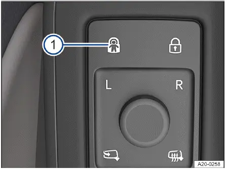 Volkswagen ID.4 child safety lock control panel driver door button
