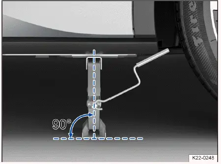 Volkswagen ID.4 korrekte Ausrichtung Wagenheber Position
