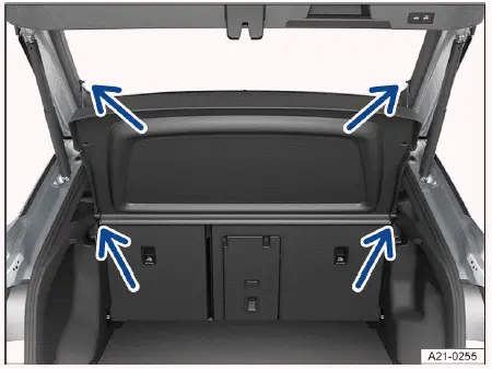 Volkswagen ID.4 Gepäckraumabdeckung einbauen und ausbauen Anleitung