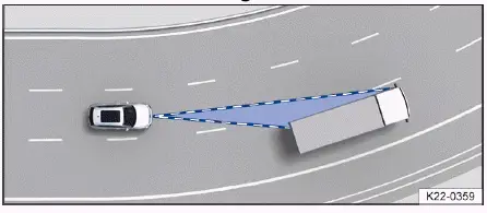 Volkswagen ID.4 Kurvenfahrt Sensorik Erkennung eingeschränkt Fahrzeug voraus Kurve
