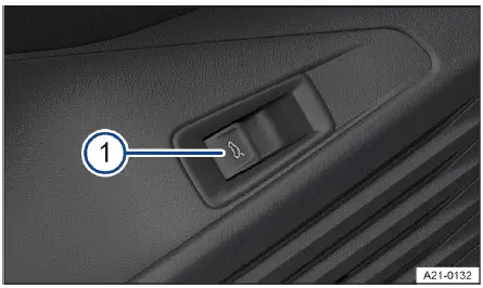 Volkswagen ID.4 driver door tailgate release button