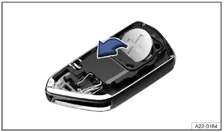 Volkswagen ID.4 key battery replacement removing coin cell installation