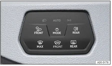 Volkswagen ID.4 Lichtschalter Bedienfeld Außenbeleuchtung Cockpit Steuerung