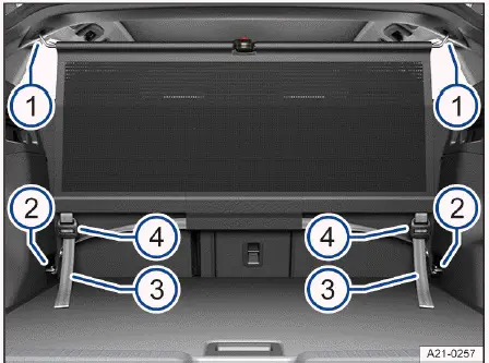Volkswagen ID.4 Netztrennwand hinter Rücksitzbank korrekt montiert