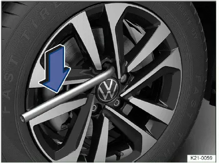 Volkswagen ID.4 Radschrauben vollständig lösen Radwechsel Werkzeug