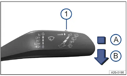 Volkswagen ID.4 Scheibenwischerhebel und Regen-Lichtsensor Bedienung