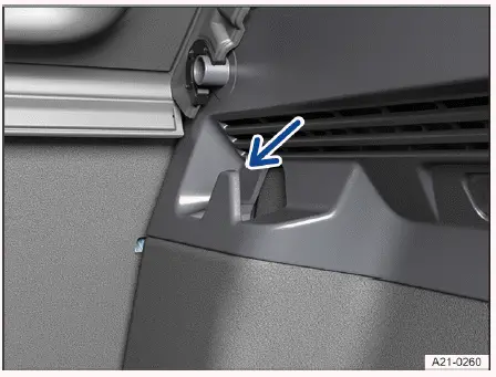 Volkswagen ID.4 Taschenhaken im Gepäckraum links und rechts für leichte Einkaufstaschen
